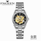 Fngeen Men's Watch Waterproof Fashion Student Men's Watch Double-Sided Hollow Automatic Mechanical Watch 8866