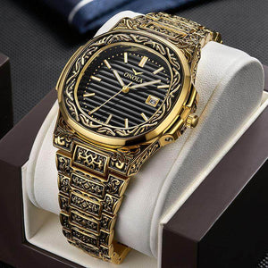 ONOLA ON3808 Fashion Men's Watch Waterproof Sports Steel strap men Watch retro creative watch
