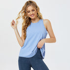 2021 Summer New Yoga Vest Running Fitness Exercise Riding Mountaineering Loose blouse sports T-shirt yoga top 8168