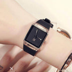 GUOU 8161 Big Dial Fashion Top Brand Women's Watches Ladies Watch waterproof Calendar Square Leather Strap women casual watch