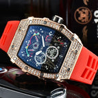 Watch for mem Richard European-Style Diamond Quartz Watch Fashion Sports Barrel-Shaped in Stock 9791