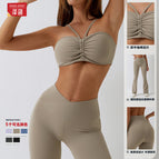 New summer yoga clothes gym beauty back morning running fashion quick-drying exercise yoga suit women 8008
