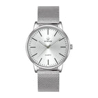 WWOOR 8832 Men Simple Slim Quartz Watch Gold Steel Mesh Ultra Thin Men Watches Luxury Brand 50M Waterproof Male Wrist Watch Golden Clock