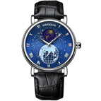 New KIMSDUN men's watch luminous starry sky moon automatic mechanical watch men's business waterproof watch K-2024A