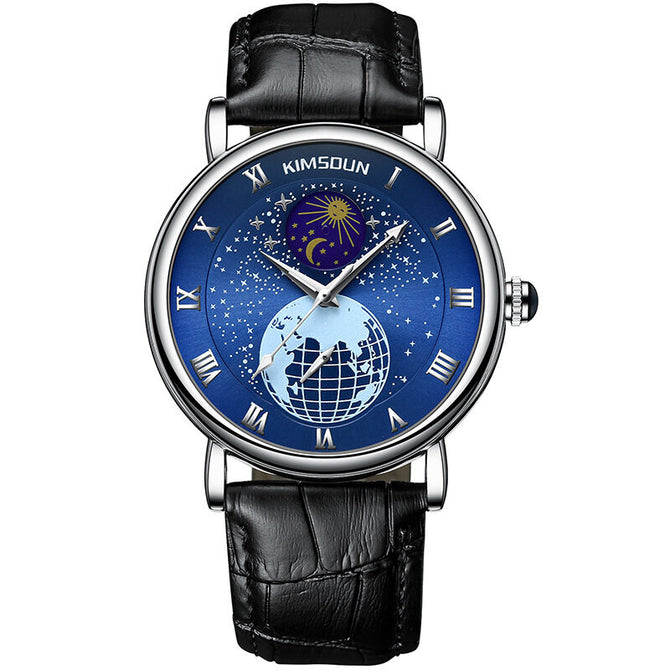 New KIMSDUN men's watch luminous starry sky moon automatic mechanical watch men's business waterproof watch K-2024A