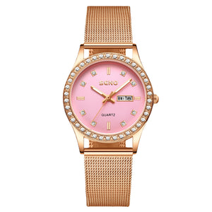 SENO Ladies Watch Waterproof Luminous Dual Calendar Schoolgirl Korean Edition Watch S031