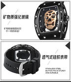 KIMSDUN Fashion Skull Ghost Head Skeleton Men's Watch Bucket Watch Silicone Quartz Watch K-503B