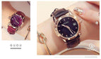 GUOU 8076 Fashion Women Watches High Quality Leather Quartz Watch Woman watch Elegant Dress Ladies watch watch for Wowen Casual Watches