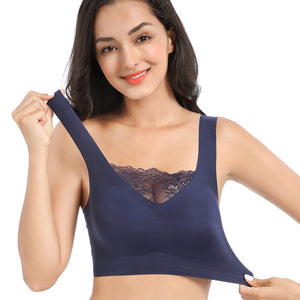 Plus size sports bra anti-glare anti-slip women's sleep bra yoga women's underwear no steel ring