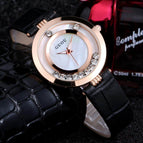 Berkualiti Tinggi Guou Jenama Jualan Panas Wanita Rolling Gerudi Jam Tangan Mewah Quicksand Kulit Sebenar Watch Berlian Buatan Jam Tangan