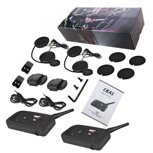 [Large Stock] 2pcs/set EJEAS V6 PRO 1200m Bluetooth Motorcycle Intercom Helmet Headset Interphone 830mAh gift for men or women