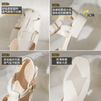 Sandals women's summer 2022 new sandals women's thick heel one word buckle sandals women 2633