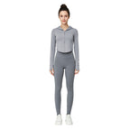 Yoga Sports Jacket Long-Sleeved Women's Workout Clothes Women's yogaTops Zipper Hooded Mesh Hollow running Breathable Yoga Clothes DSL408