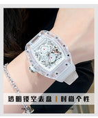 Pintime Men's New Automatic Waterproof Hollow out Mechanical Watch Live Fashion Barrel Miller Watch PT-7