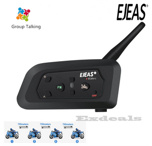 New Arrival !EJEAS V4 Pro 1200M intercom Bluetooth Wireless Helmet Motorcycle Headset 850mAh Waterproof FM Radio Group Talking BTS3