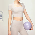 New Yoga Short Slimming Sports Top Women's Short-Sleeved Tight T-shirt Workout Clothes sports top