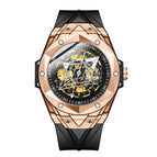 KIMSDUN men's watch Fashion automatic mechanical watch silicone strap waterproof sports watch J2101A