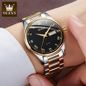 OLEVS Watch for men simple steel waterproof sports calendar quartz men watch ol5568uk