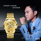 OLEVS men's Watch Automatic Mechanical fashion Watch Skeleton business Men's casual  Watch 9920TS