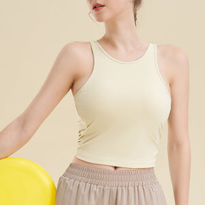 Back Hollow out Rope Yoga Clothes Sports Bra Women's Fitness Sports Tight Top Vest with Chest Pad MZ23
