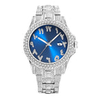 MISSFOX watch European and American hip hop diamond full diamond business men's waterproof quartz watch v320