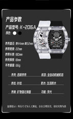 KIMSDUN New Transparent Richard Skull Hollow Automatic Mechanical Watch Men's Watch Fashion Miller K-2016A