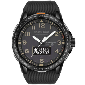 North edge Outdoor intelligent sports watch waterproof heart rate multi-function meter step dual display touch screen men's watch FLOAT