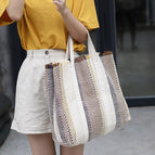 Korean version retro woven handbag simple casual large-capacity handbag ins fashion literary fan handbag SR889