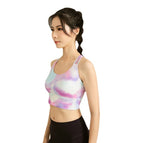 Sports yoga Bra Tie-Dyed Twist Braid Strap Beauty Back Yoga Clothes women Summer Sexy Backless Workout Bra sports top
