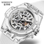 KIMSDUN New Fashion Transparent Silicone Couple Watch Men's and Women's Waterproof Quartz Watch K-1981B