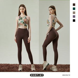 Lulu Yoga Suit Women's Sports High Waist Hip-Shaping Running Fitness Pilates Summer women sports set 723+178