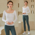 Women Yoga suit spring and summer fashion high-end long-sleeved 2022 professional gym sportswear running suit 227+181