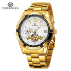 New Forsining Mechanical Watch Men's Fashion Casual Flywheel Toy Automatic Mechanical Watch SLZe260