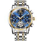 OLEVS men's watch Chilam celebrity endorsement multifunctional automatic mechanical watch hollow men's watch 6607