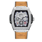 New ONOLA ON6825 Watch for men Multifunctional Quartz Watch Men's Leather Waterproof Watch