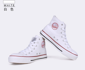 Warrior couple high top canvas shoes casual sports small white shoes sports traveling women shoes wxy-473t