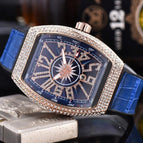 Watch for men FM Barrel-Shaped Quartz Watch Frank Diamond-Embedded Starry Waterproof Watch in Stock 8122