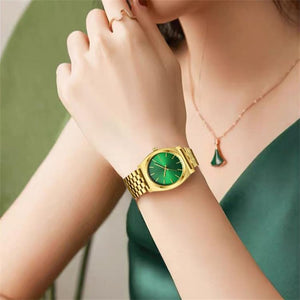 BESTWIN Watch Women's TikTok Women's Watch Hot Sale Waterproof Green Submariner High-End Women's Watch