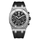 Kimsdun Men's Silicone strap Three Eyes Multifunctional Chronograph Waterproof Calendar Quartz Watch Fashion Men's Watch K-1224B