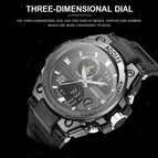 Addies MY-1818 Digita Men Sports Mens Watch For Men Outdoor 30M Water Resistant LED Tactical Clock Backlight Alarm Multifunction Big Analog Quartz Double Screen Wristwatch-Intl
