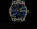 ONTHEEDGE RZY031 Women watch Luxury Gold Blue Wristwatches Quartz Stainless Steel Ms Watches Waterproof with original box