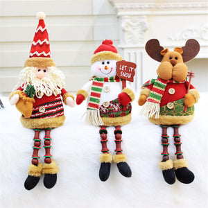 Santa Claus doll sitting long legged doll household products Christmas decorations party gift 18405