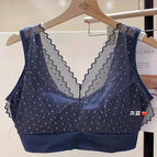 Plus size Beautiful back Bra women collection gathering top V-neck vest-style bra thin sports Bra 5790