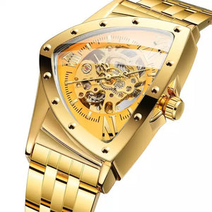 New Tomarch European American Style Men's Fashion Casual Hollow Triangle Automatic Mechanical Men casual Watch TM2133