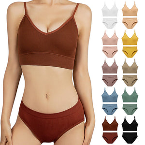 Women's plus size underwear no ring sexy small chest gathering beautiful back vest Panties and bra set A1607