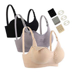 [Larger Stock]3 Pack Nursing Bra for Woman, Seamless Breastfeeding Bras
