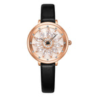 Time to run watch women's 2022 new light luxury niche hollow diamond-encrusted leather ladies watch Y5038