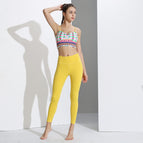 New Printed Yoga Clothes Two-Piece Set Ladies Chest Pad Soft Tight Breathable Fitness Suit sports Bra and legging TZ-220928