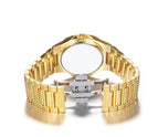 PINTIME Steel band Watch Baida diamond studded sky star men's and women's watches calendar quartz watch