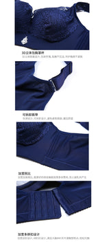 PLUS size bra underwear women thin collecting gathering no steel ring sexy bra large size